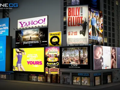 NYC Building W Downtown Hotel Low-poly 3D model