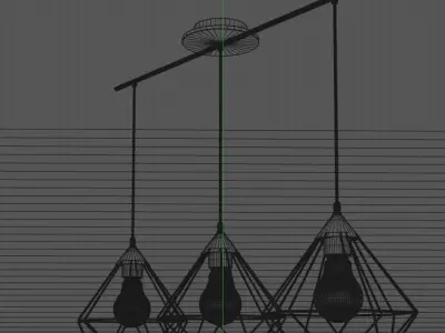 Tarbes Eglo - Vintage lamp 3D model