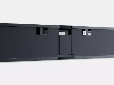 BESTA TV bench with doors 8 Low-poly 3D model