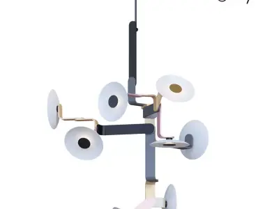 Elbo 8-2 chandelier 3D model