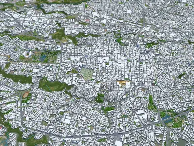 San Jose Costa Rica 30km Low-poly 3D model