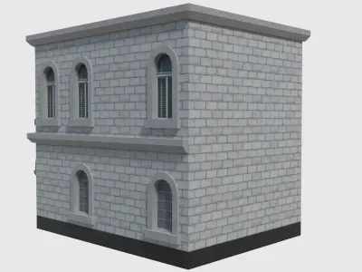 Corner Bank - Game Ready Low-poly 3D model