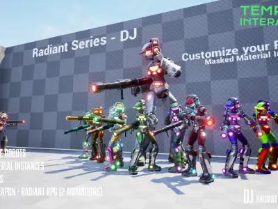 DJ - Radiant Robots Series Low-poly 3D model