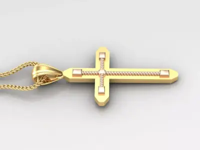 Cross Light Gold 4CP093 3DM STL 3D model