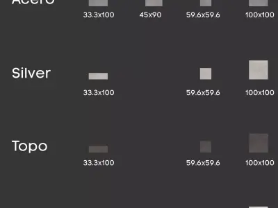 Porcelanosa Matika STON-KER Stone-Effect Tiles -Set of 14 Texture