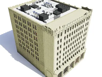 Library Building 3D Model 3D model