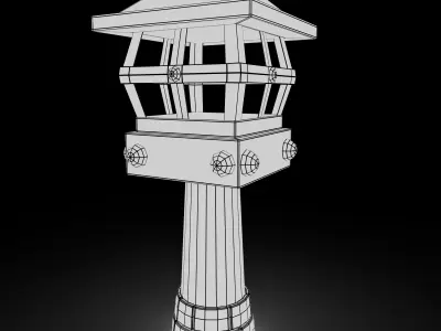 Old Lamp 3D model 3