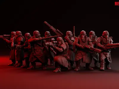 Death Squad Grenadiers of the Imperial Force 3D print model