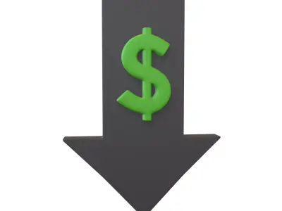 Price Down Symbol V1 002 Low-poly 3D model