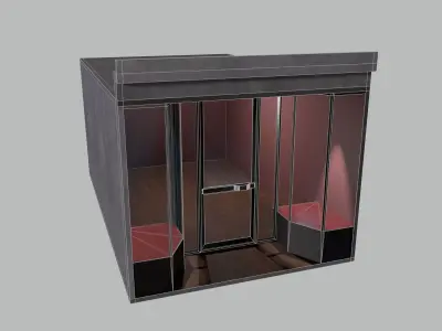 store concrete block Low-poly 3D model