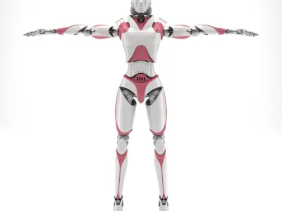 Female Android 3D model