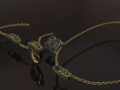 messika paris set with moving stones light weight  3D print model