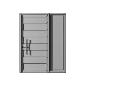 modern door Free low-poly 3D model