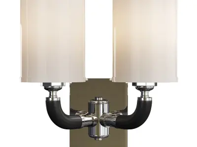 Huxley Polished Nickel 2 Light Sconce Low-poly 3D model