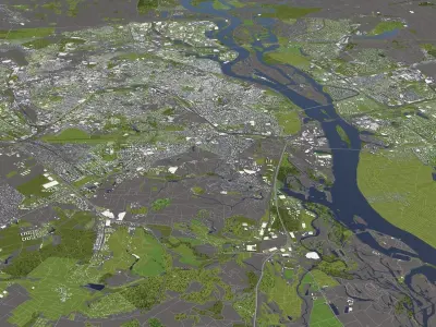 Kiev Ukraine 50x50km 3D model