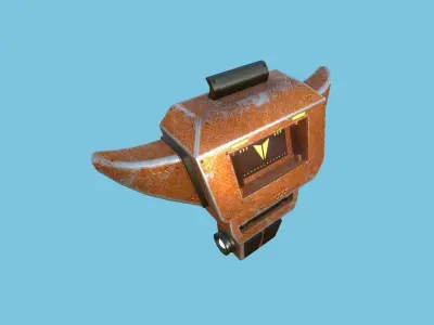SciFi Backpack 05 Orange - Character Fashion Design Low-poly 3D model