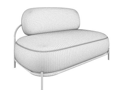 SOFA POLLY YELLOW 3D model