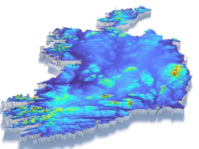 Ireland Terrain Country 3D model