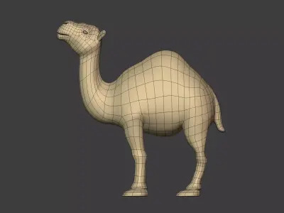 Camel Figurine - Statue Low-poly 3D model