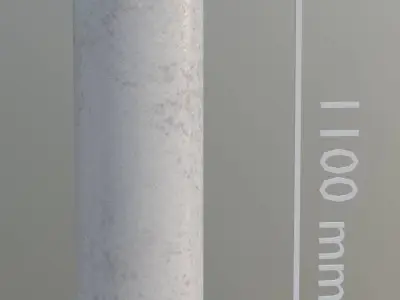 Bollard Light Type D F L N O Rusted Version Low-poly 3D model