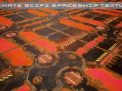 PBR Sci-Fi Spaceship Texture 30 Low-poly 3D model