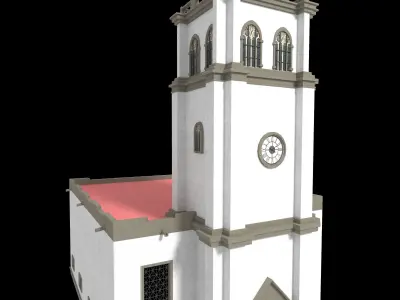 Church - 3 Types Low-poly 3D model