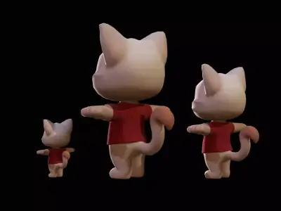 Cat1Pack3 Low-poly 3D model