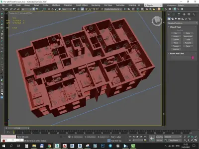 Interior from top view 3D model