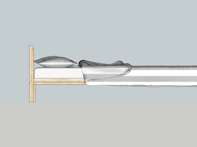 Bed 140x200cm IKEA NEIDEN 3D model