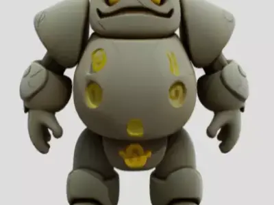 Disney-like Magical Golem - Stylized 3D Game Asset 3D model