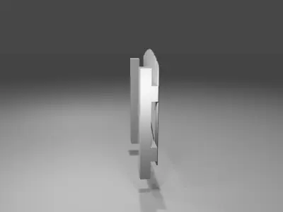 Wood fence lowpoly  Low-poly 3D model