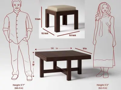 Room Interior  Low-poly 3D model