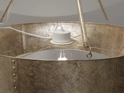 Old metal lamp 3D model