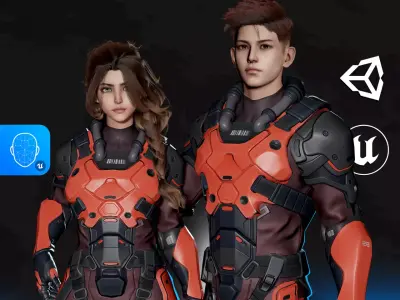 Stellar Trooper - Sci-Fi Characters - Game Ready Low-poly 3D model