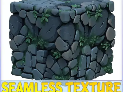 Stylized Stone Floor Seamless Texture Texture 13