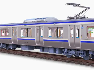 Rigged Japanese Train E235-1000 Yokosuka-Sobu Line 3D model