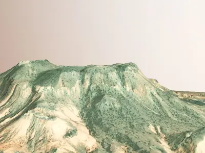 Mountains Terrain Surface Landscape Environment  PBR 13 Low-poly 3D model