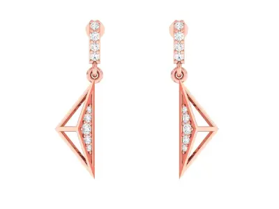 Light wt Women Diamond Earrings  3D print model