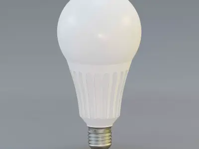 Energy Saver carved round bulb Low-poly 3D model