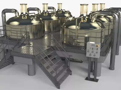 Brewery Scene 3D model