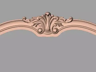 Bed flower 3D relief STL Model for CNC woodworking carving E254 3D model
