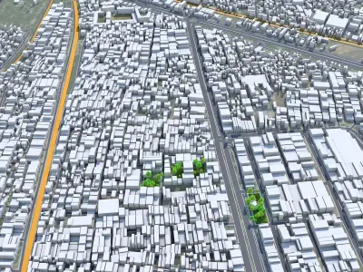 Ludhiana Punjab India 35km AI Low-poly 3D model