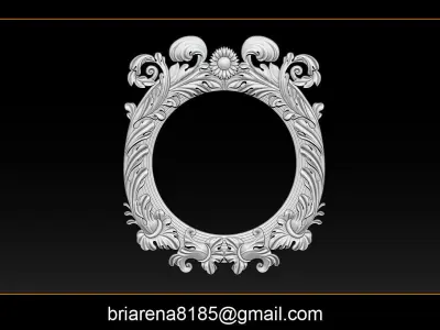 3D Frame - Wood Carving STL Model for CNC Router 3D print model