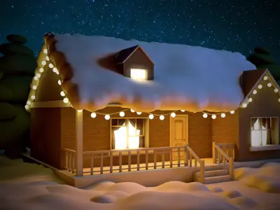 Snow House 3D model