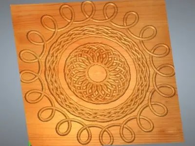 cnc 3d design for wooden and corian 3D print model