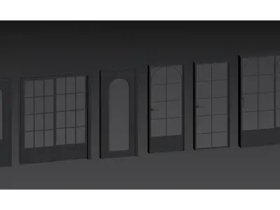 French retro door 3D model