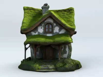 Fantasy Forest House 1 Low-poly 3D model