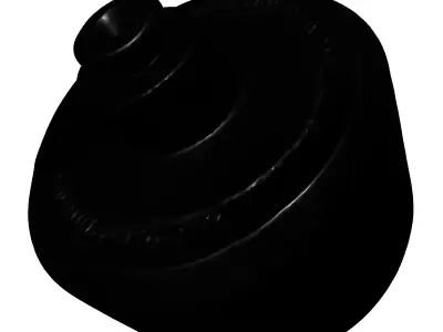 Futuristic Industrial Device Component Low-poly 3D model