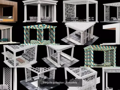 Pergola collection 3D Model Pack
