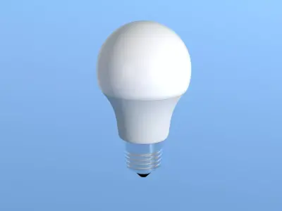 LED LIGHTBULB REAL SIZE 3D model